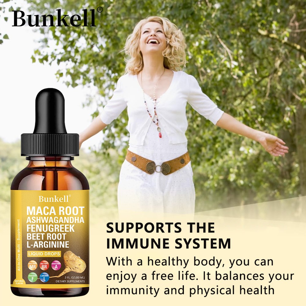 Maca Root Liquid Drops With Muscle Recovery Enhances Vitality And Immune Health