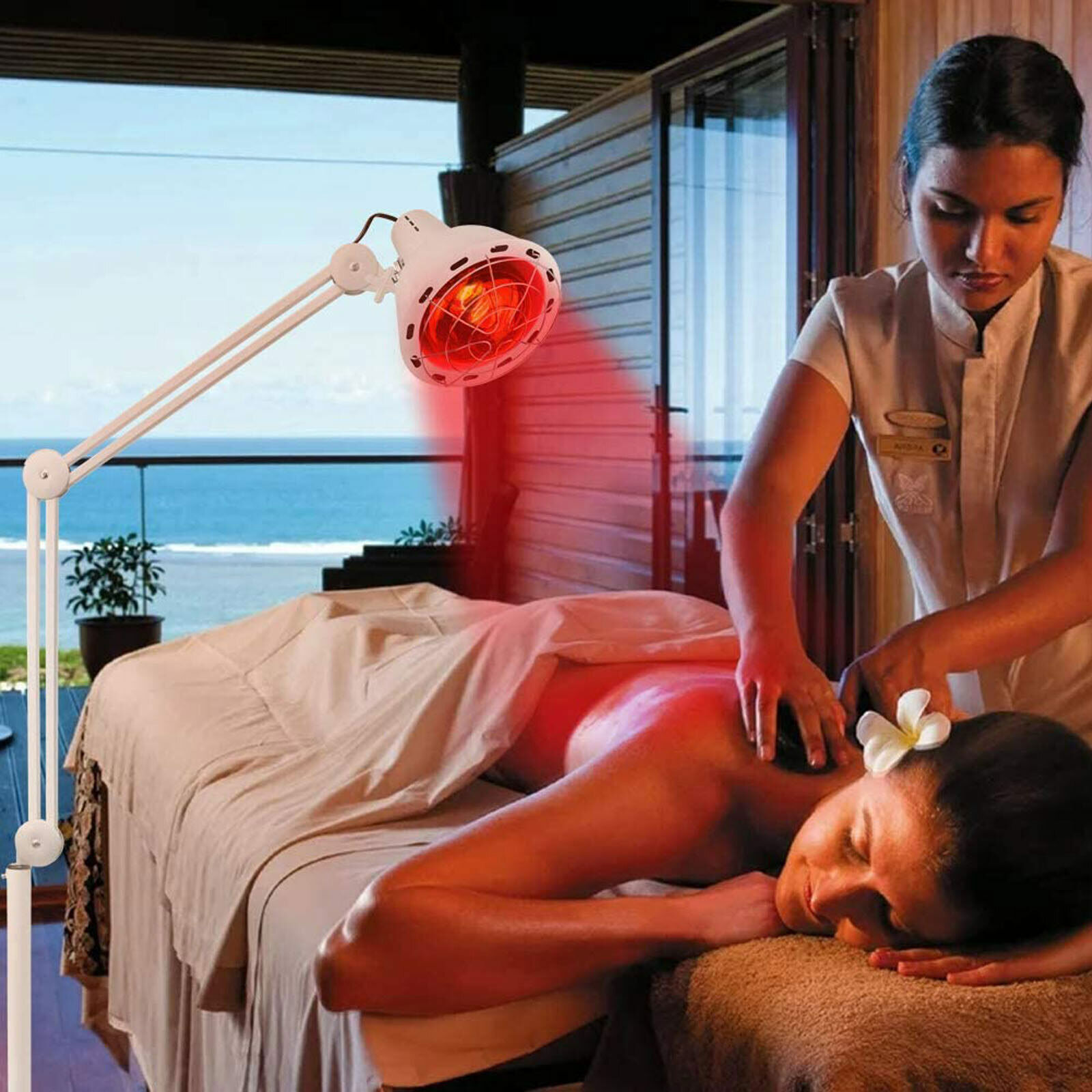 Infrared Lamp Pain Relief Heating Device 275W 110V Acupuncture Mineral Lamp