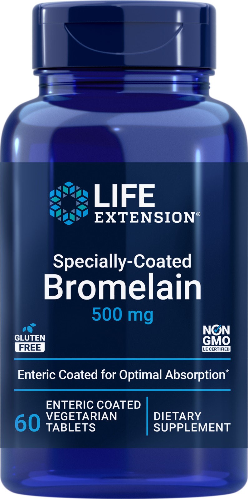 Life Extension SPECIALLY-COATED BROMELAIN 500mg 60 tabs