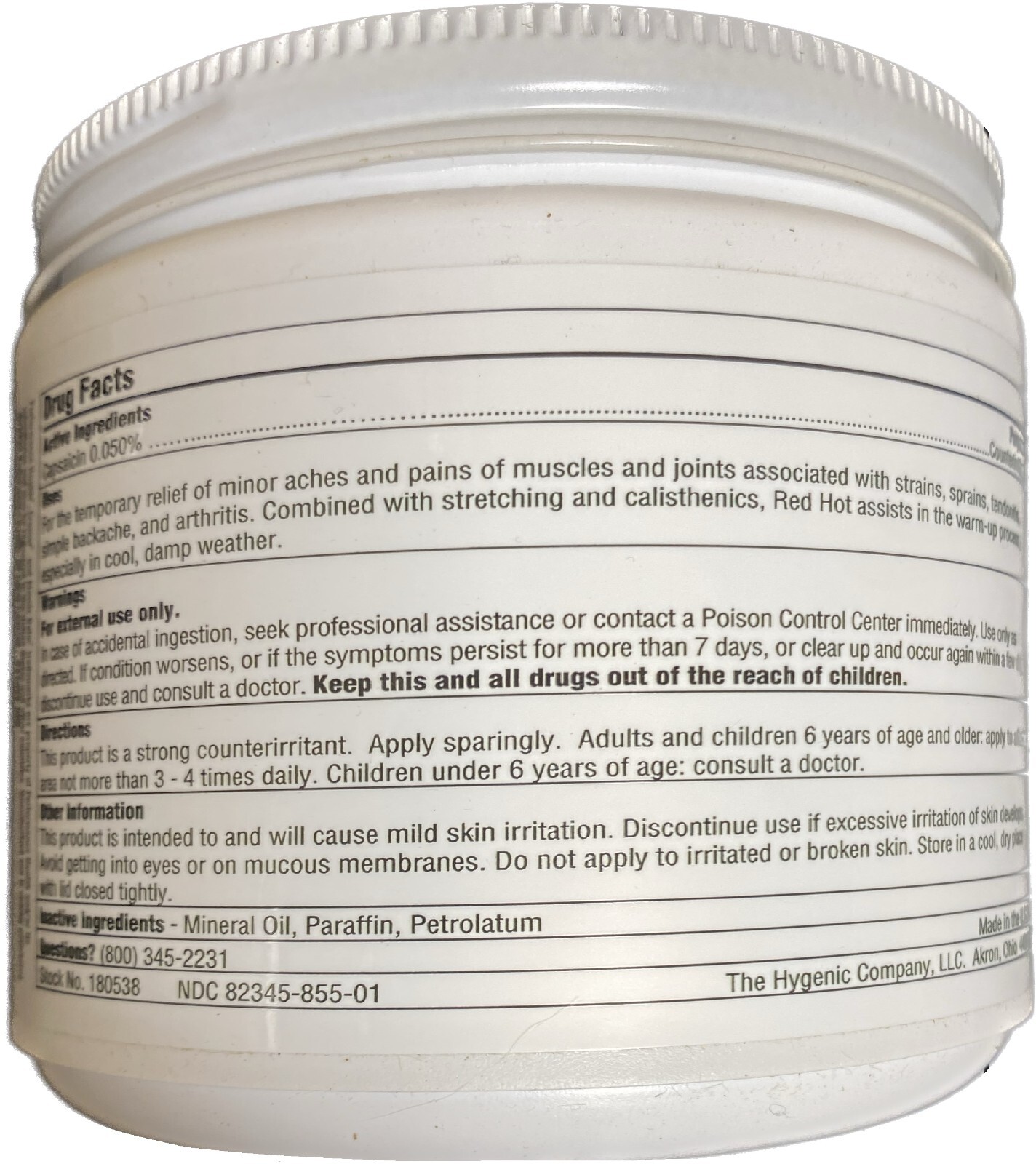 Cramer Red Hot Analgesic Ointment For Muscle And Joint Pain Relief 1Lb New Label