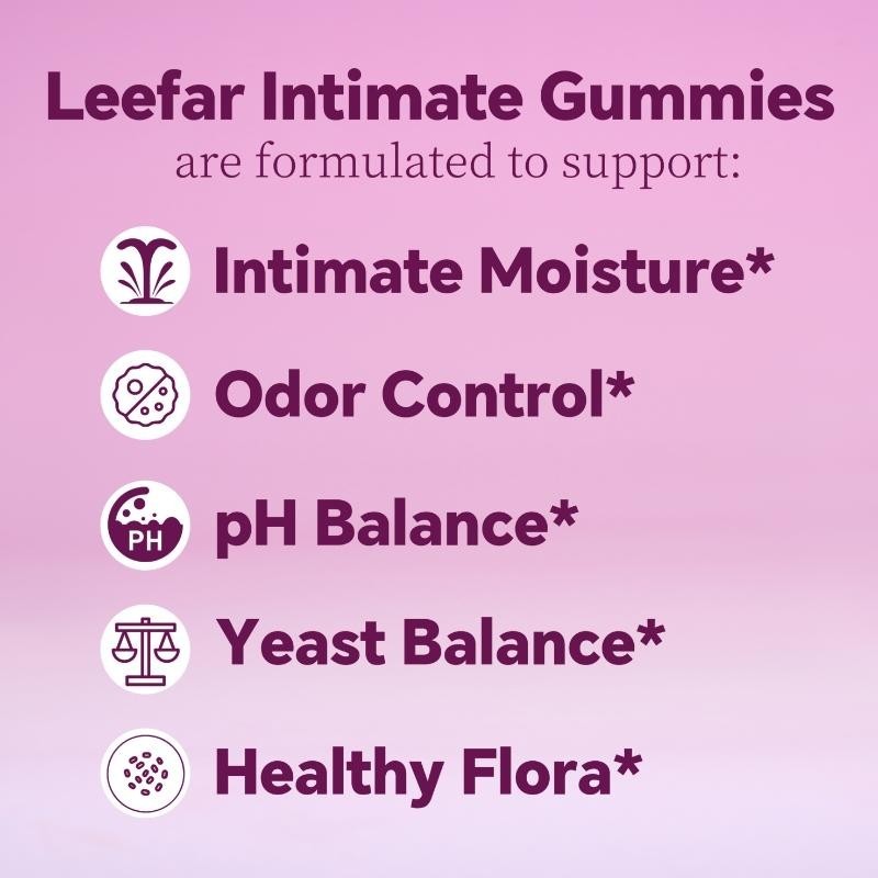 LEEFAR Her Probiotics Gummies- All in One Solution withSlippery Elm and Prebioti