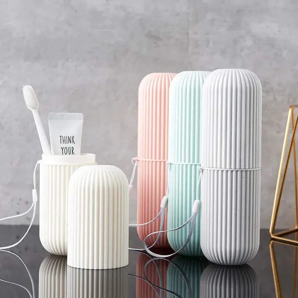 Portable Toothbrush Toothpaste Holder Case Travel Camping Storage Box