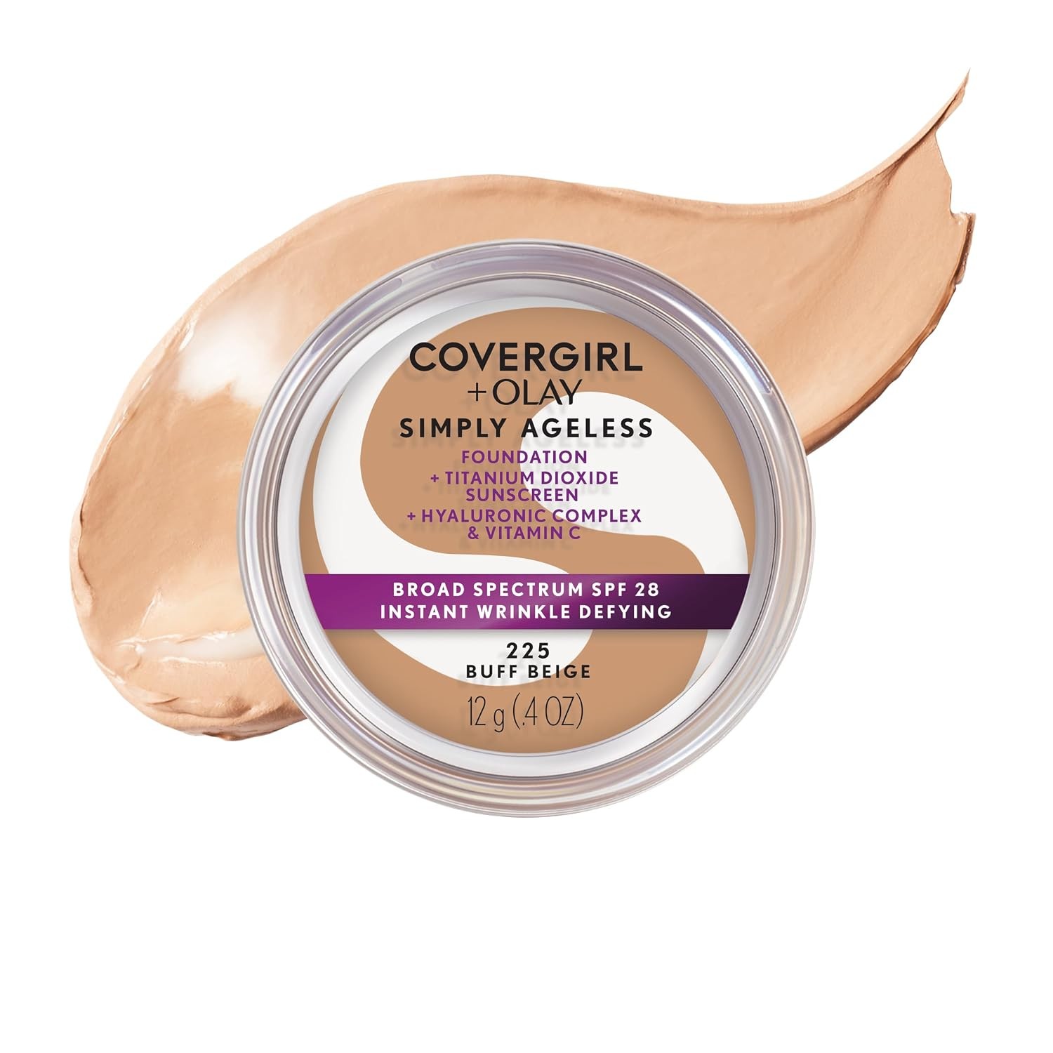 CoverGirl Simply Ageless Wrinkle Defying Foundation SPF 28 225 Buff Beige