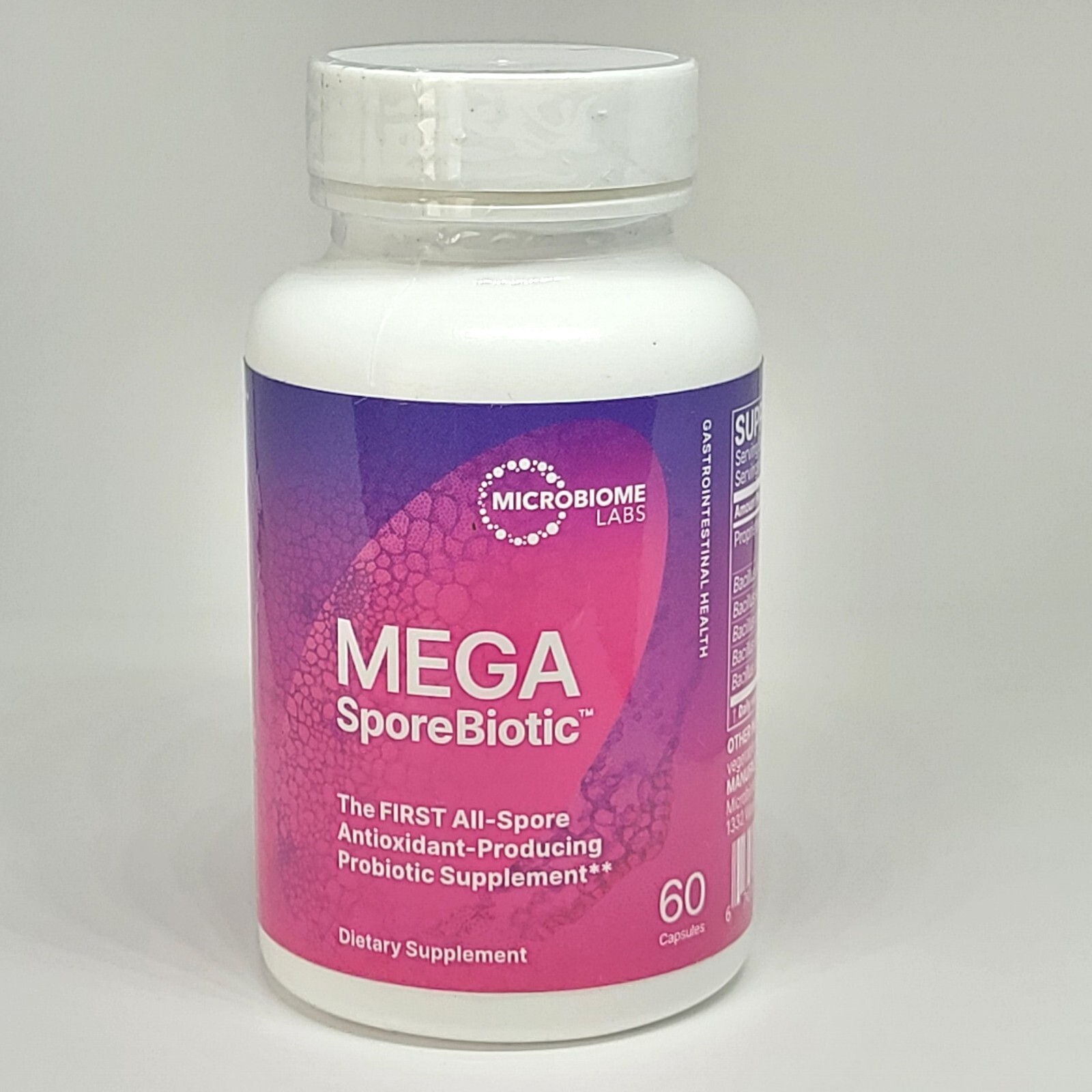 Microbiome Labs MEGA SporeBiotic – 60 caps – Probiotic NEW & SEALED