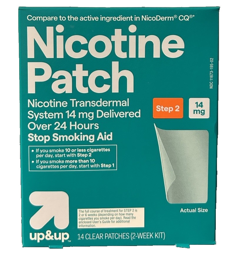 Quit Stop Smoking Transdermal Nicotine 14 Patches 14mg Step 2 Compare NicoDerm