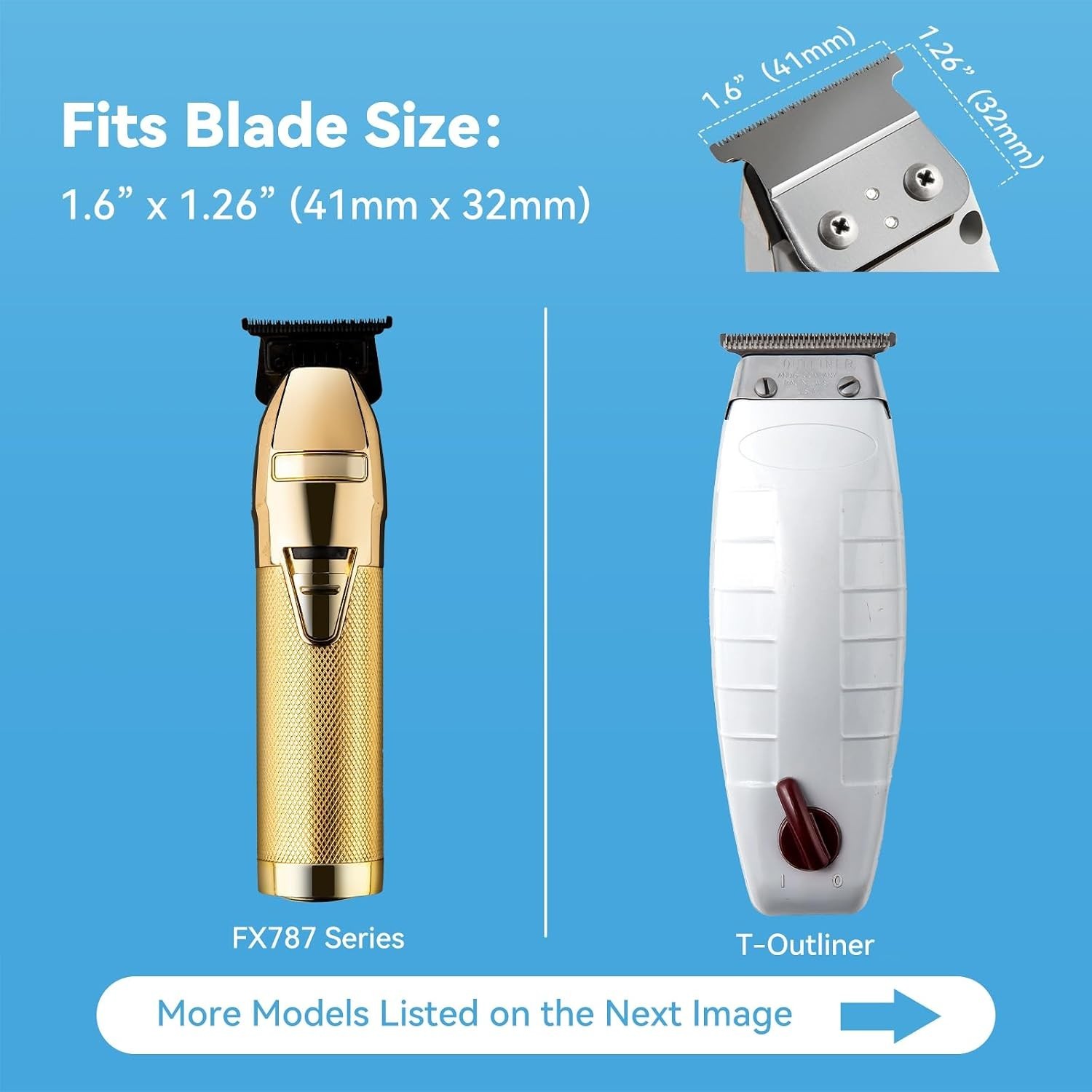Durable 6Pcs Clipper Guards for Babyliss FX787 & Andis T Outliner – ABS Material