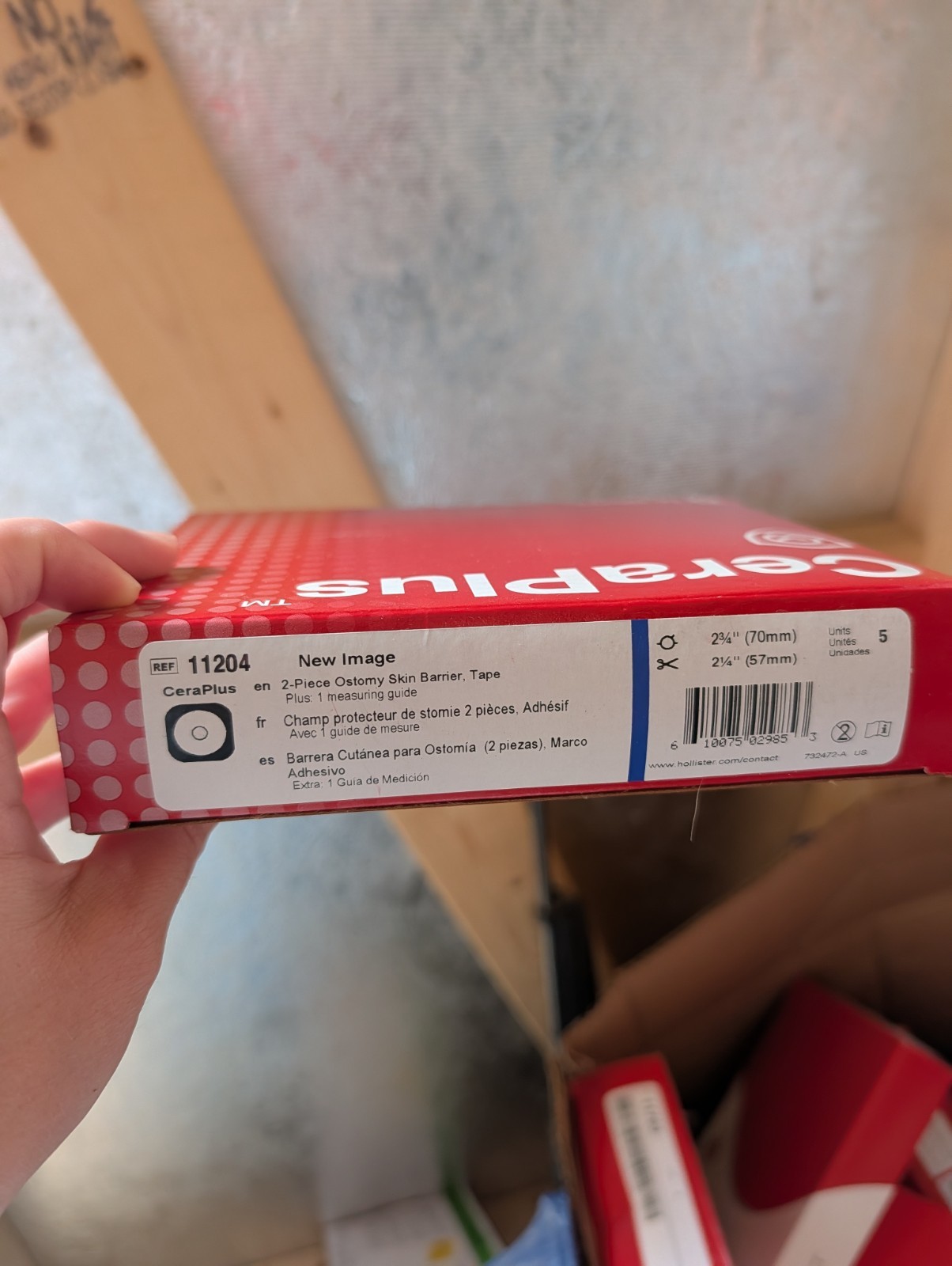 Hollister Caraplus Ostomy Wafer New Box of Five Boxes