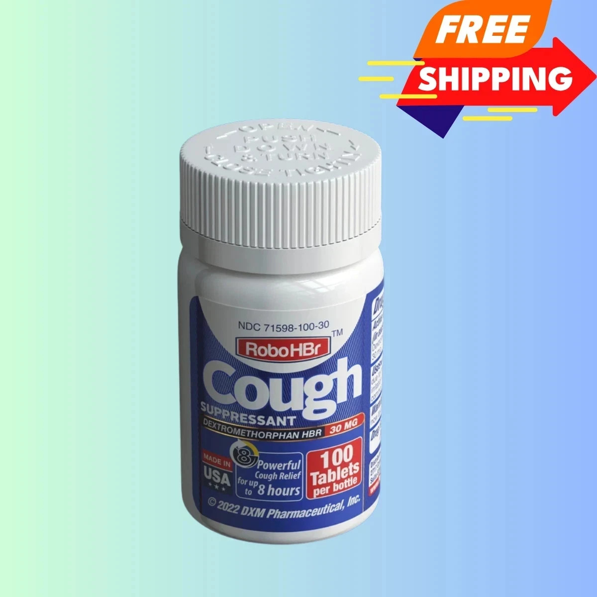 Cough Suppressant 100 Tablets 30mg Dextromethorphan HBr