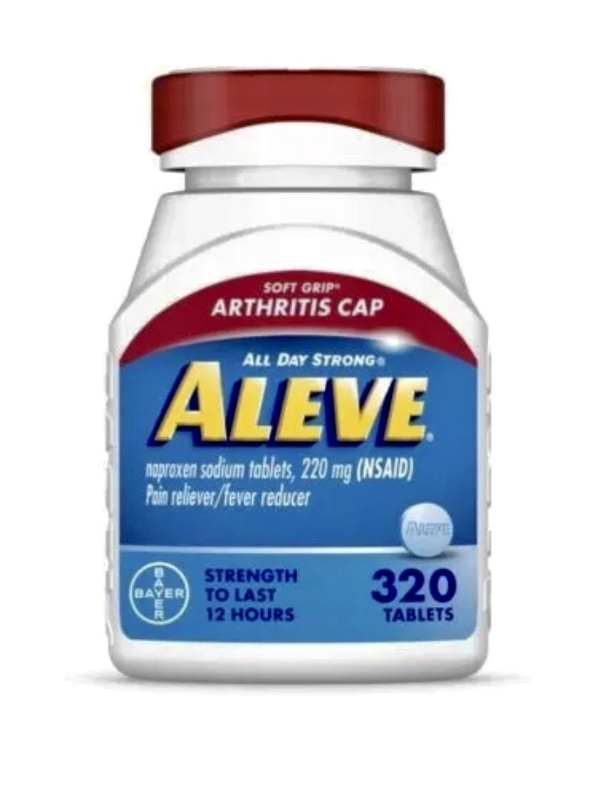 ALEVE Pain Reliever/ soft grip Arthritis Cap, 320 tablets 220mg EXP 06/2026+