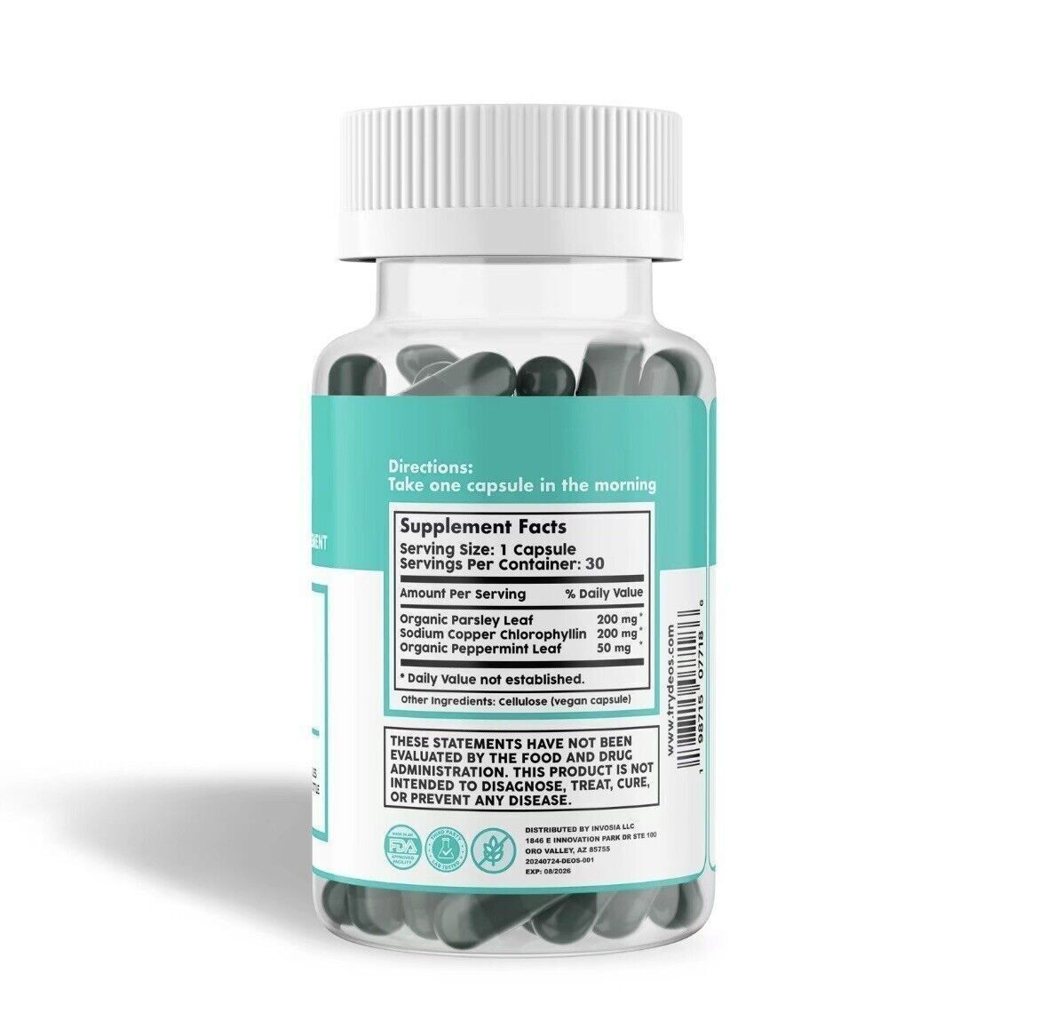 1-3x DEOS Internal Deodorant Supplement DEOS Full Body Deodorizer 30 Capsules