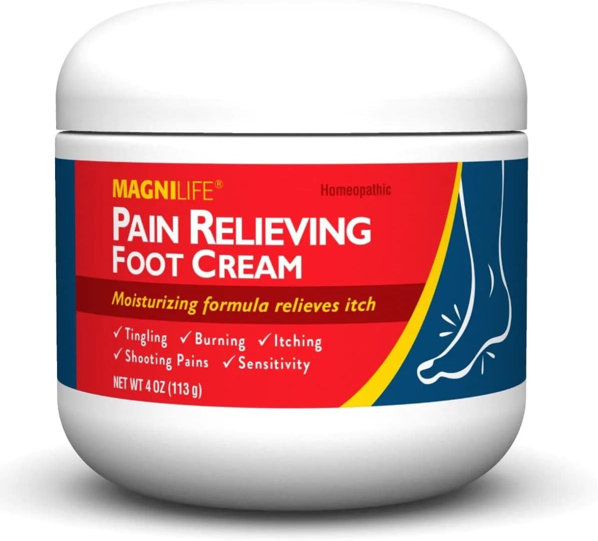 MagniLife Pain Relieving Foot Cream, All-Natural Moisturizing Pain…