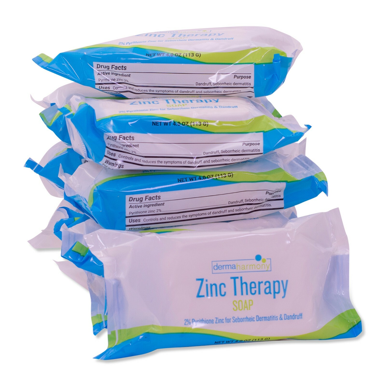 10 Pack – 2% Pyrithione Zinc (ZNP) Bar Soap – DermaHarmony 4 oz (Made in USA)