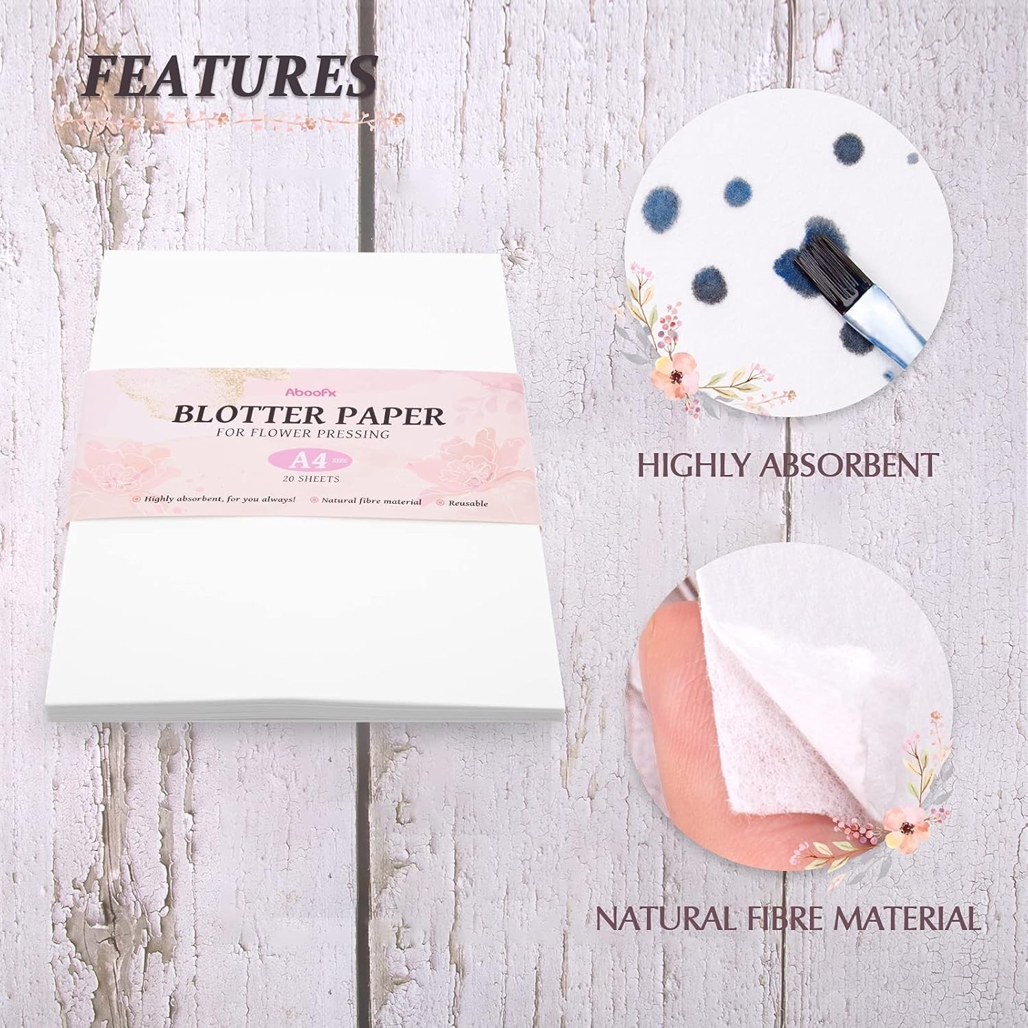 Flower Press Blotting Paper Sheets Large Absorbent Reusable Craft Supplies