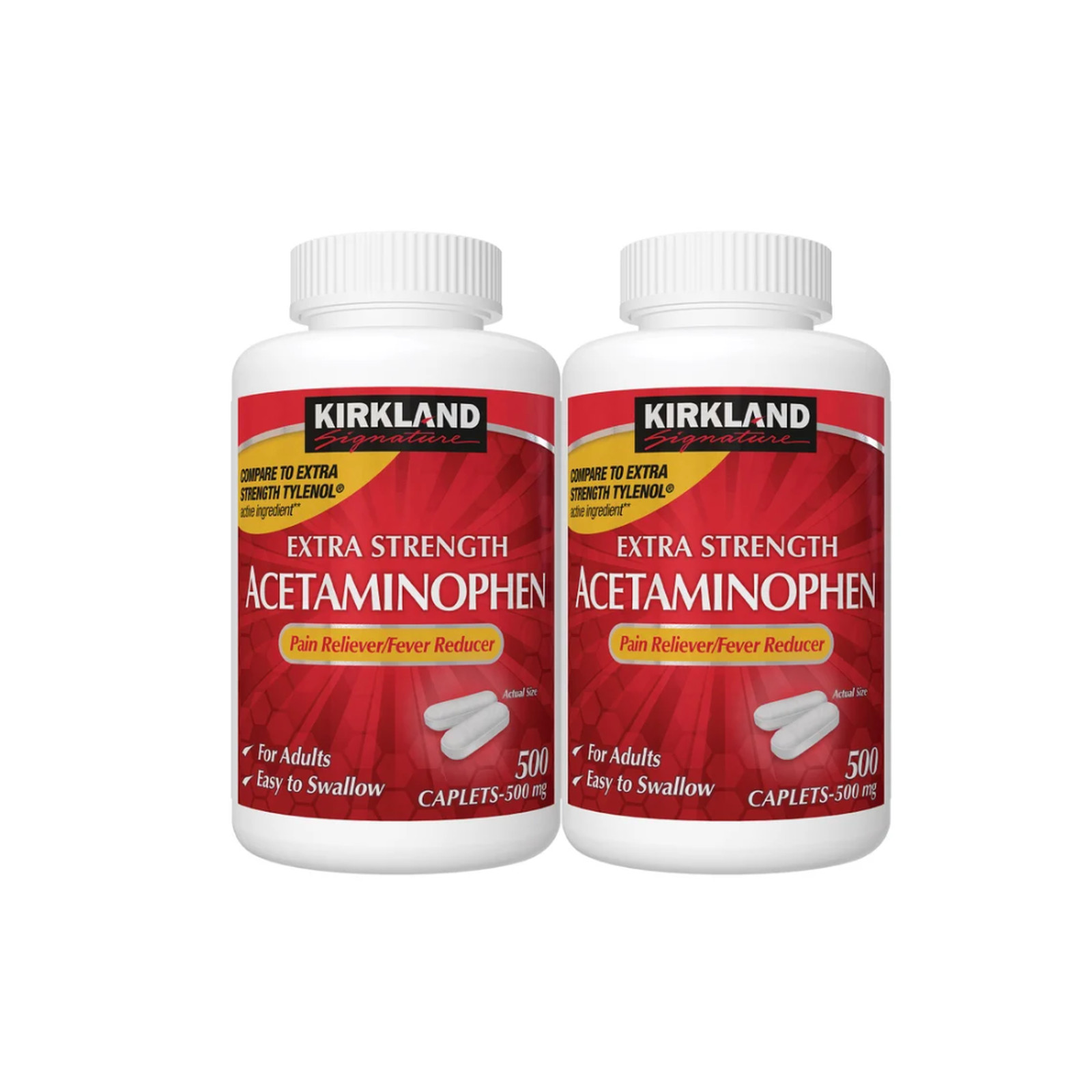 Kirkland Signature Extra Strength Acetaminophen 500 mg Pain Relief Fever Reducer