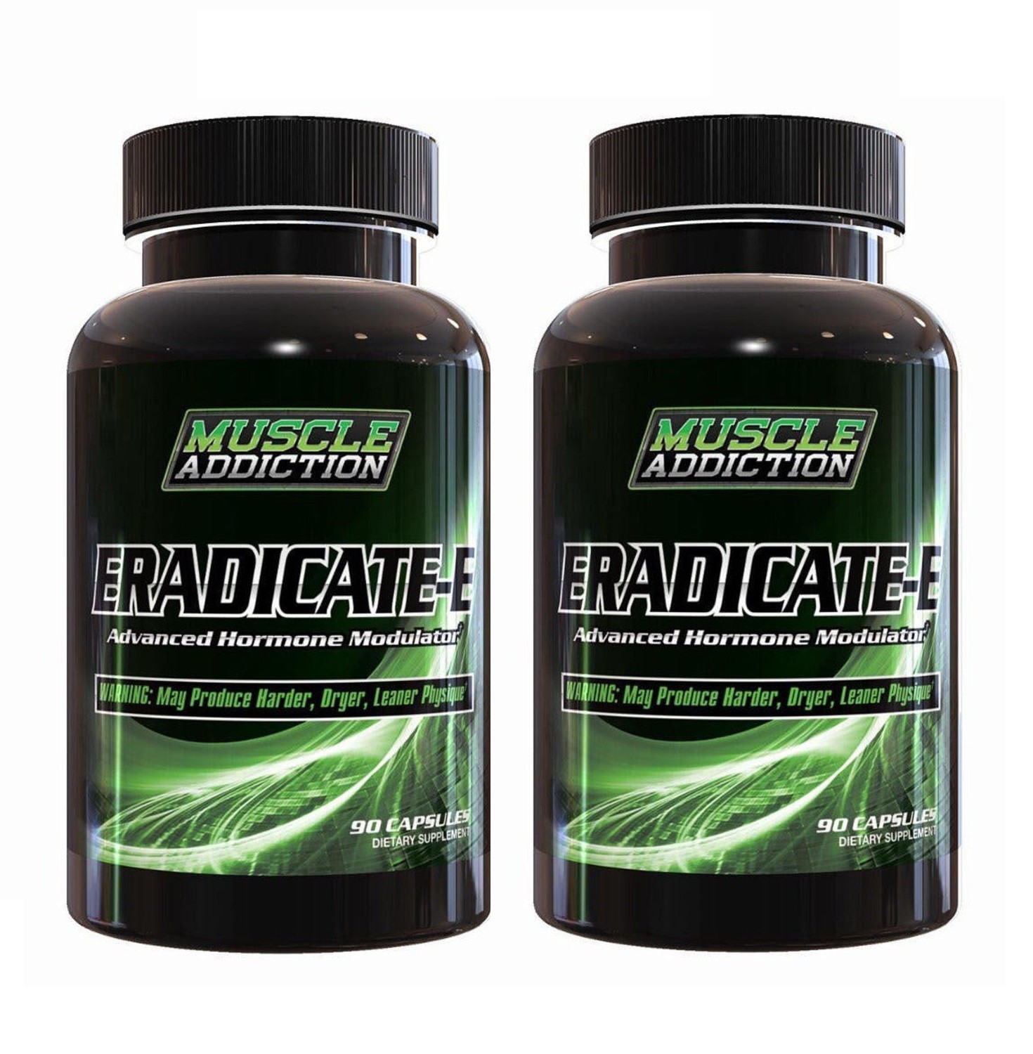 Muscle Addiction ERADICATE-E Lean Dry Muscle Gains Estrogen Blocker – 2 Bottles