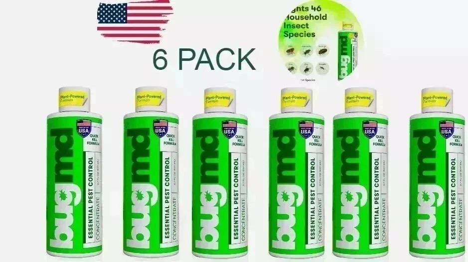 X6 BugMD Pest Control Essential Oil Concentrate 3.7Oz for Home Bed with 1 Spray