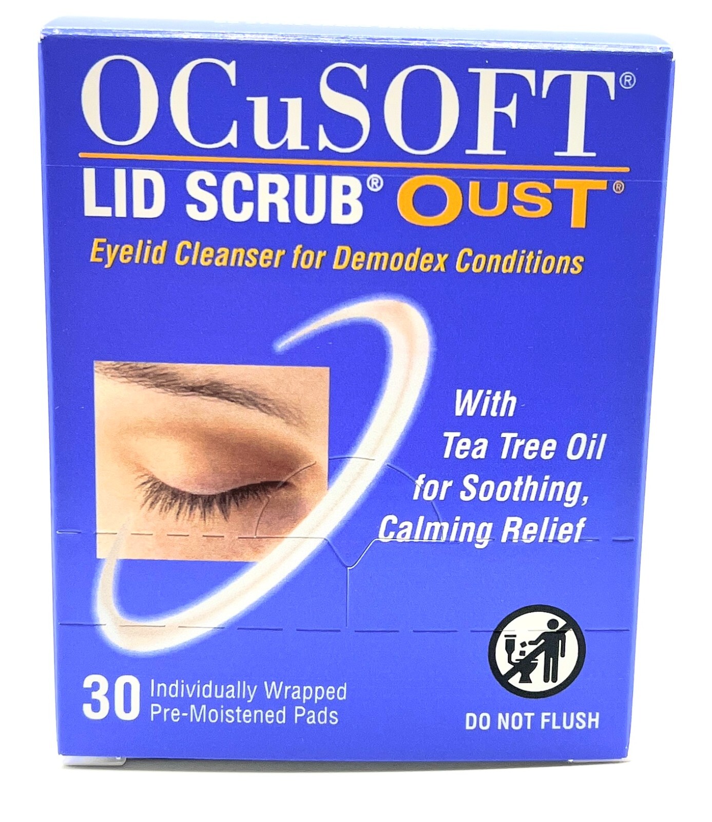 AUTHENTIC & NEW – OCUSOFT – LID SCRUB OUST – PRE-MOIST PADS – 30 CT (EXP. 09/28)
