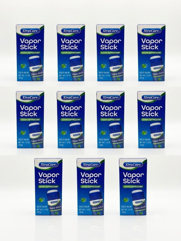 XtraCare Vapor Stick Cough Suppressant Solid Balm 1.4 oz Pack of 11 Cold Relief