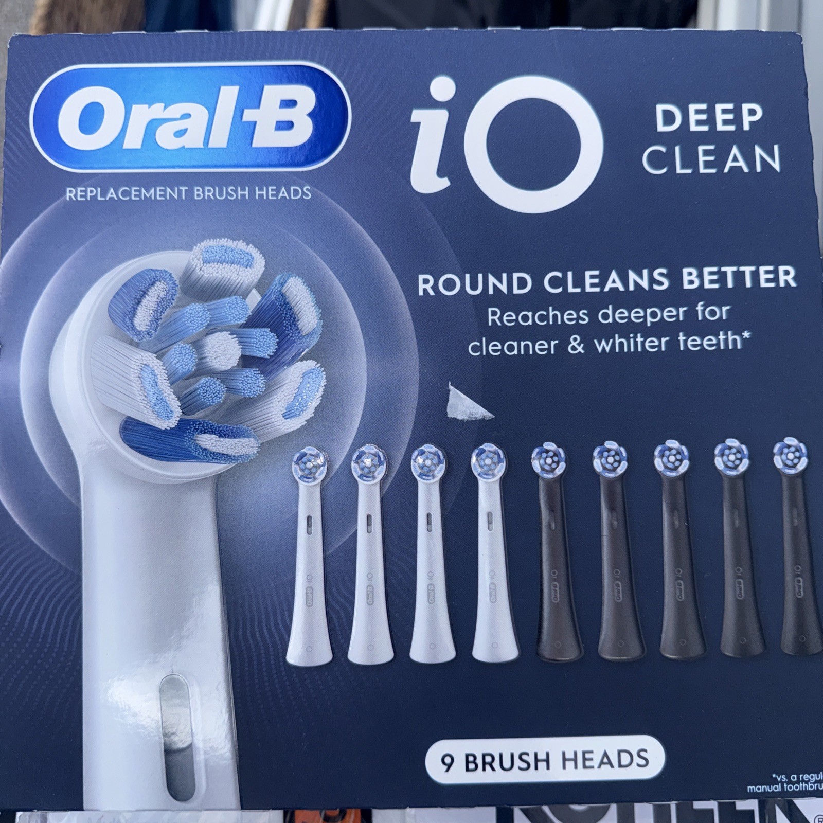 Brand New Oral-B iO Deep Clean NO BOX Replacement Toothbrush Head, 9-count