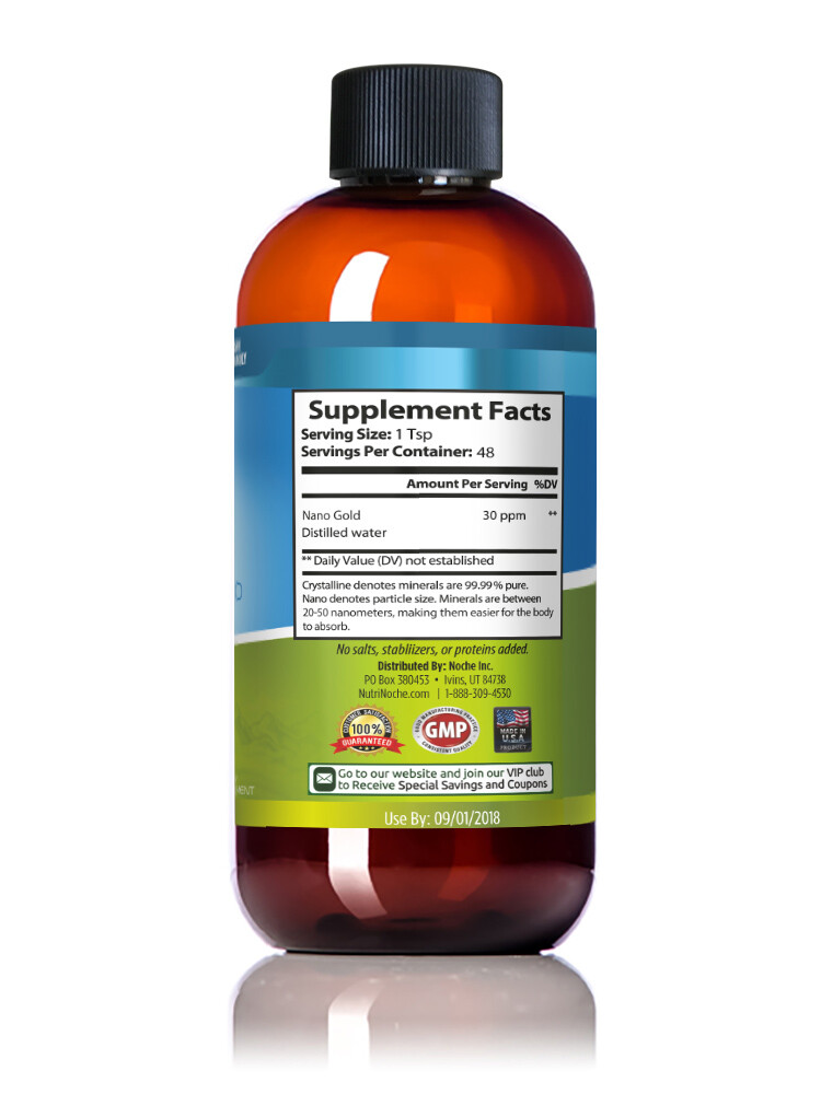 The BEST Colloidal Gold – Colloidal Minerals – No Fillers, Additives -NutriNoche