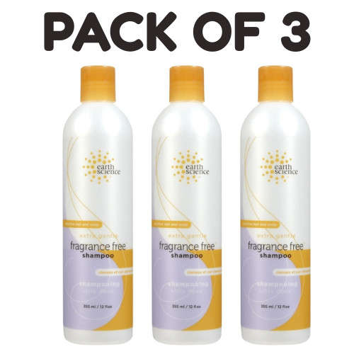 Earth Science Shampoo for Sensitive Hair & Scalp – 12 fl oz – Pack of 3