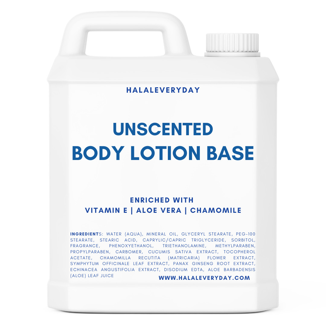 Body Lotion Base – Unscented & Natural Enriched Vitamin E Aloe Vera Chamomile