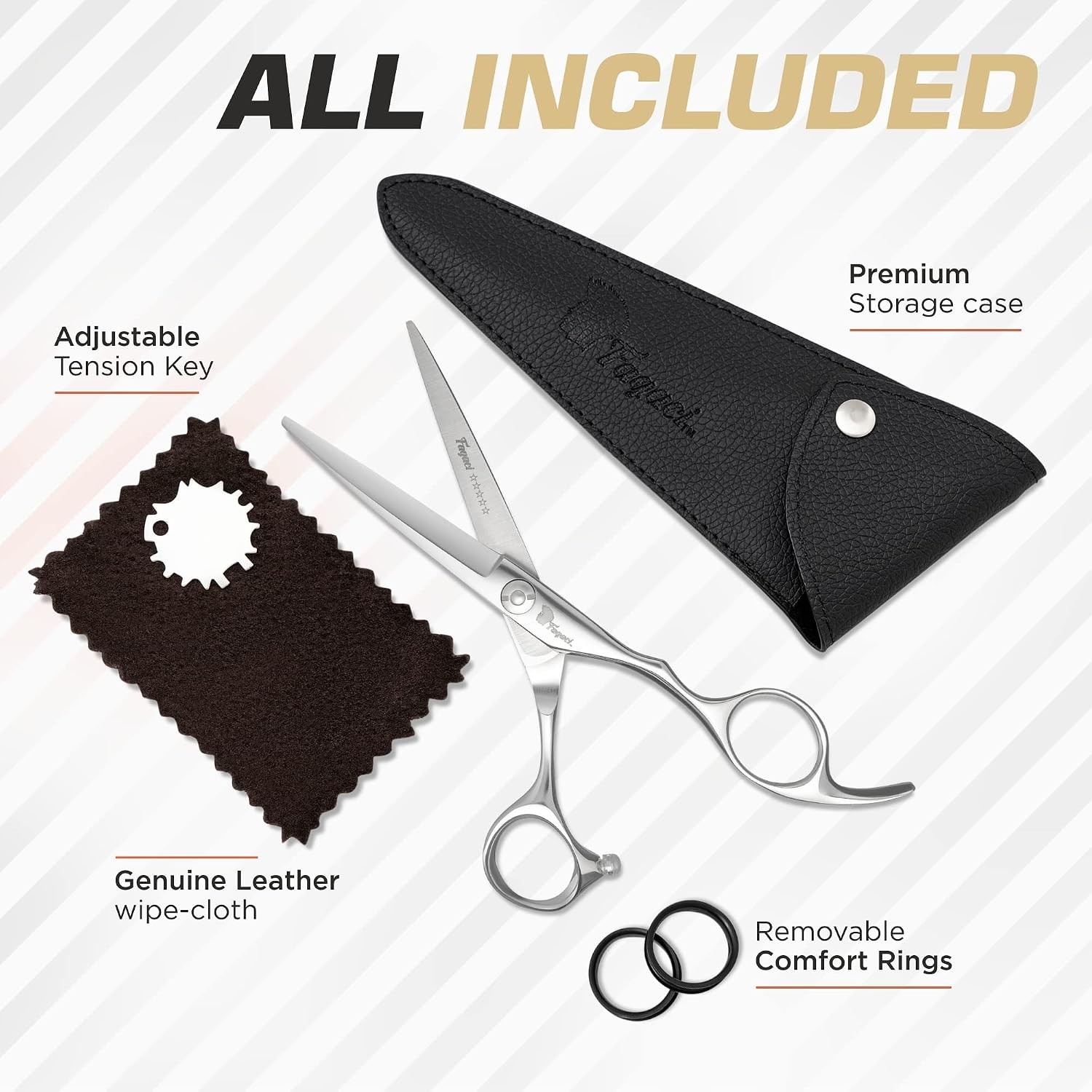 Pro Hair Scissors 7″ – Sharp Blades, Cutting Shears