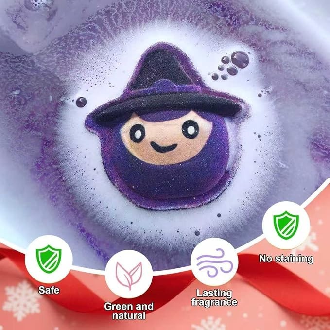 Halloween Bath Bombs Set 6pc Multicolor Assorted Fun Shapes Skin Care Fragrance