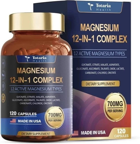 Magnesium 12 in 1 Complex 120C Glycinate Citrate Malate Taurate Daily Support