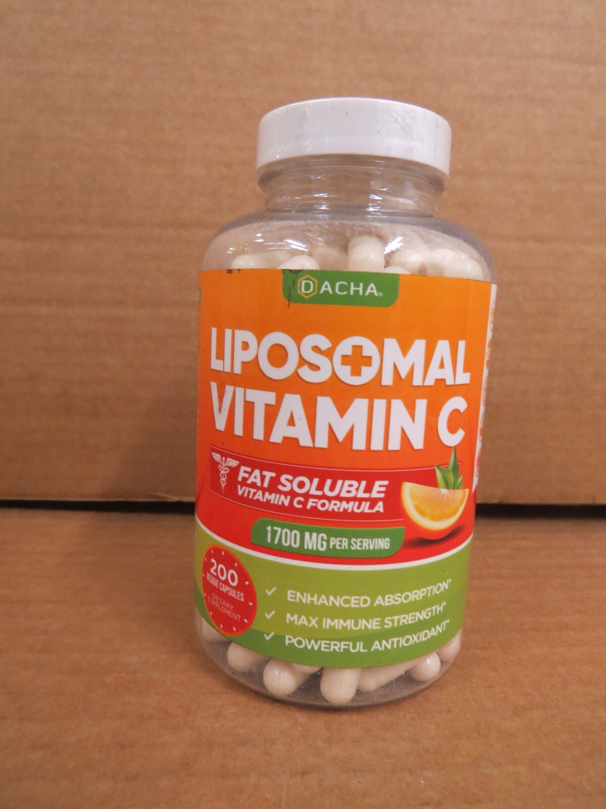 Dacha Natural Liposomal Vitamin C- 200 ct Veggie Capsules EXP 03/2025 NEW SEALED