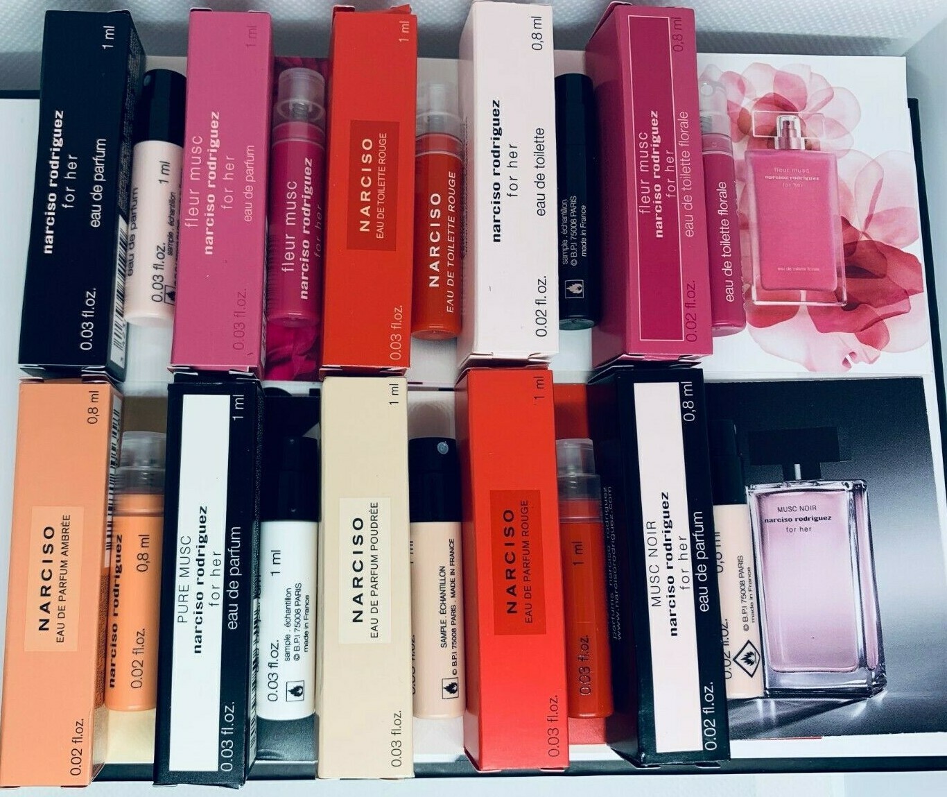 Narciso Rodriguez Perfume Sample Vials Sold Individually Choose Scent