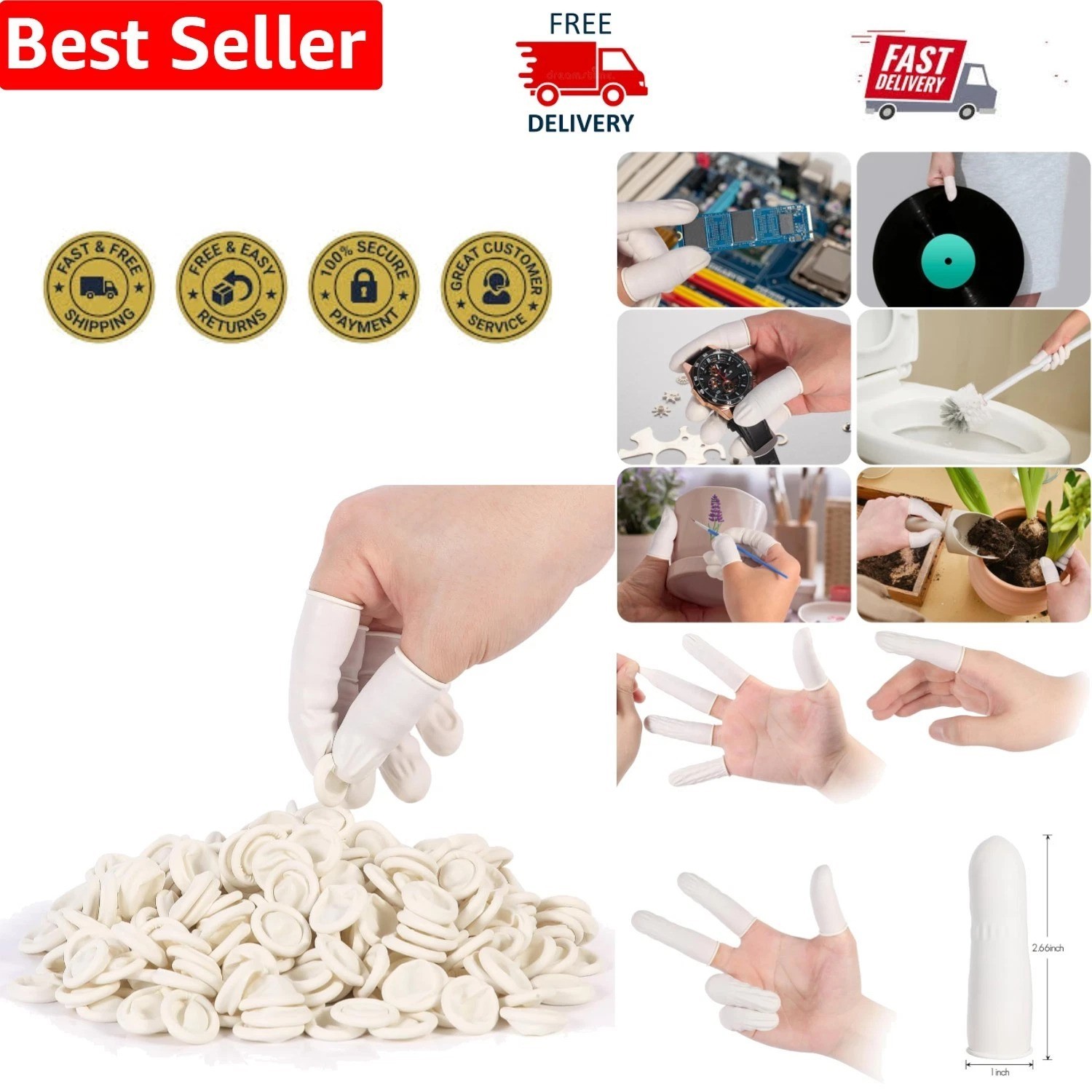 High-Quality Disposable Latex Finger Cots – Protect Your Tips with Comfort