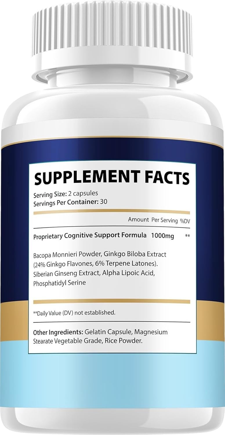Neuro Sharp Memory and Focus Support Capsules (1 Pack – 60 Capsules) New