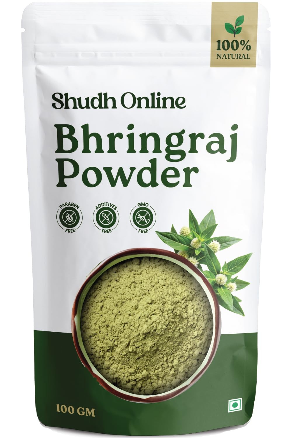 Bhringraj Powder Organic for Hair Growth 3.5 oz 0.2 lb Eclipta Alba for Hair…