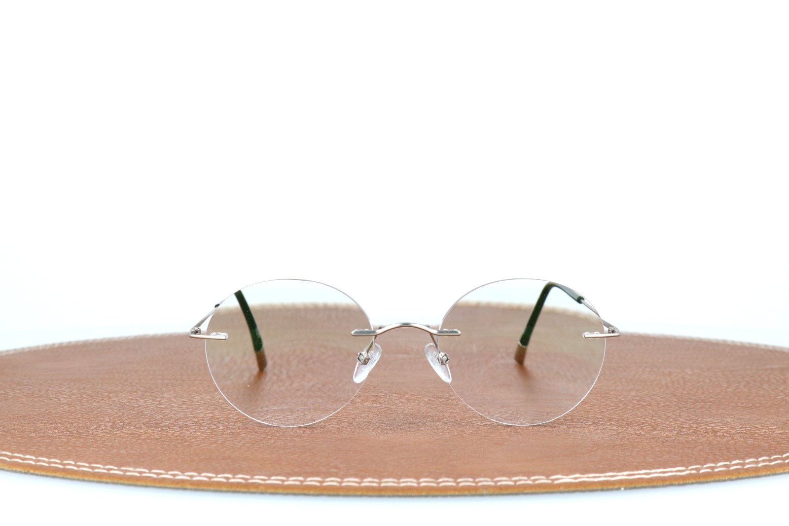 Ottoto Minimalist Silver/Black Rimless Eyeglasses Frames 35-001794 50-18-145