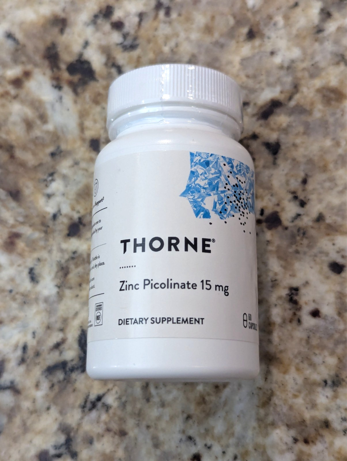 Thorne Zinc Picolinate 15mg 60 capsules exp: 11/2028