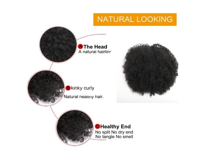 Afro Puff with Bangs, Ceci Nill , Color 1#, Hair Extension BRAND NEW!