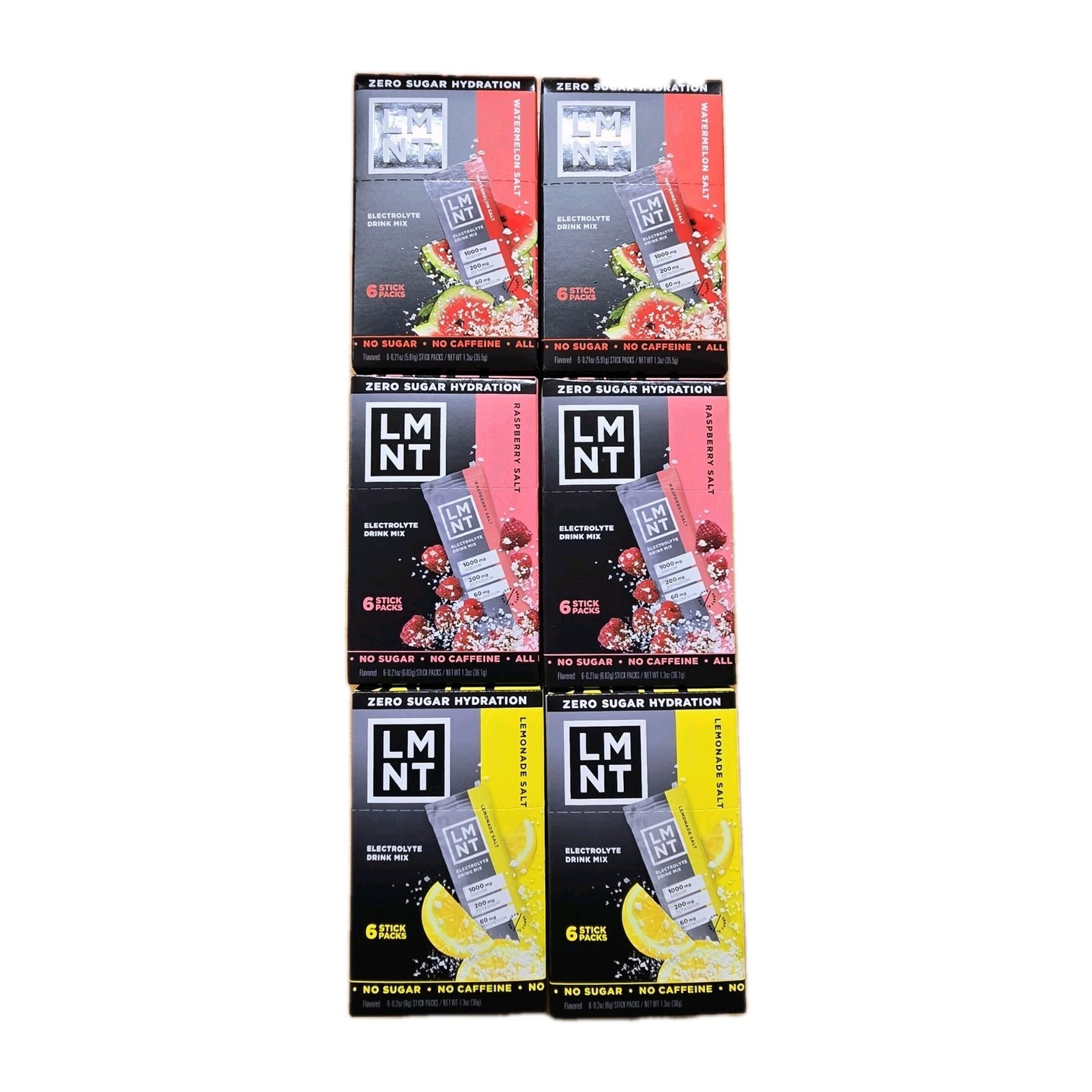 LMNT Zero-Sugar Electrolytes Drink Variety 36 Pack 6 Flavors Non-Caffeinated