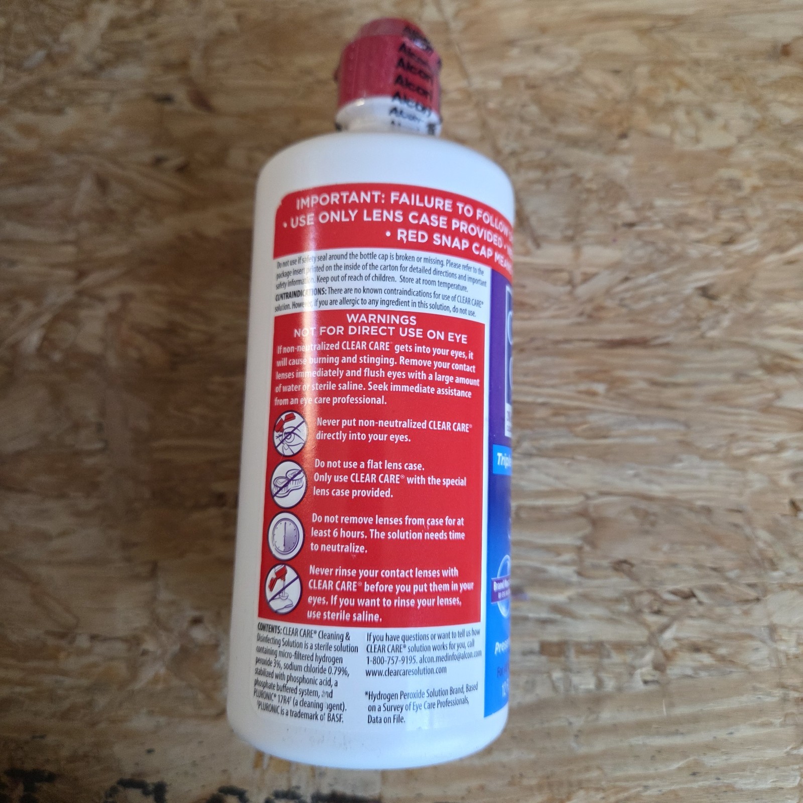 Alcon Clear Care PLUS Triple Action Cleaning EXTRA LARGE 12 Oz SEALED BOTTLE