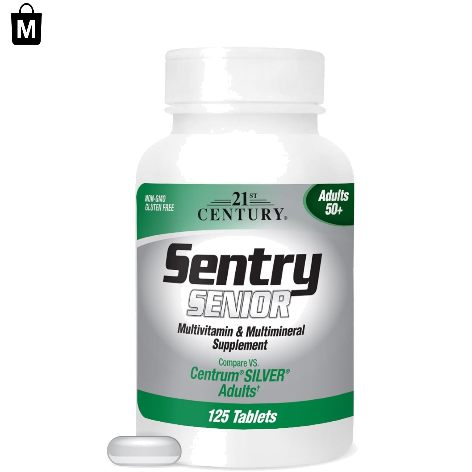 Vegetarian-Friendly Sentry Senior Tablets – 125 Count for Vitality in Adults 55+