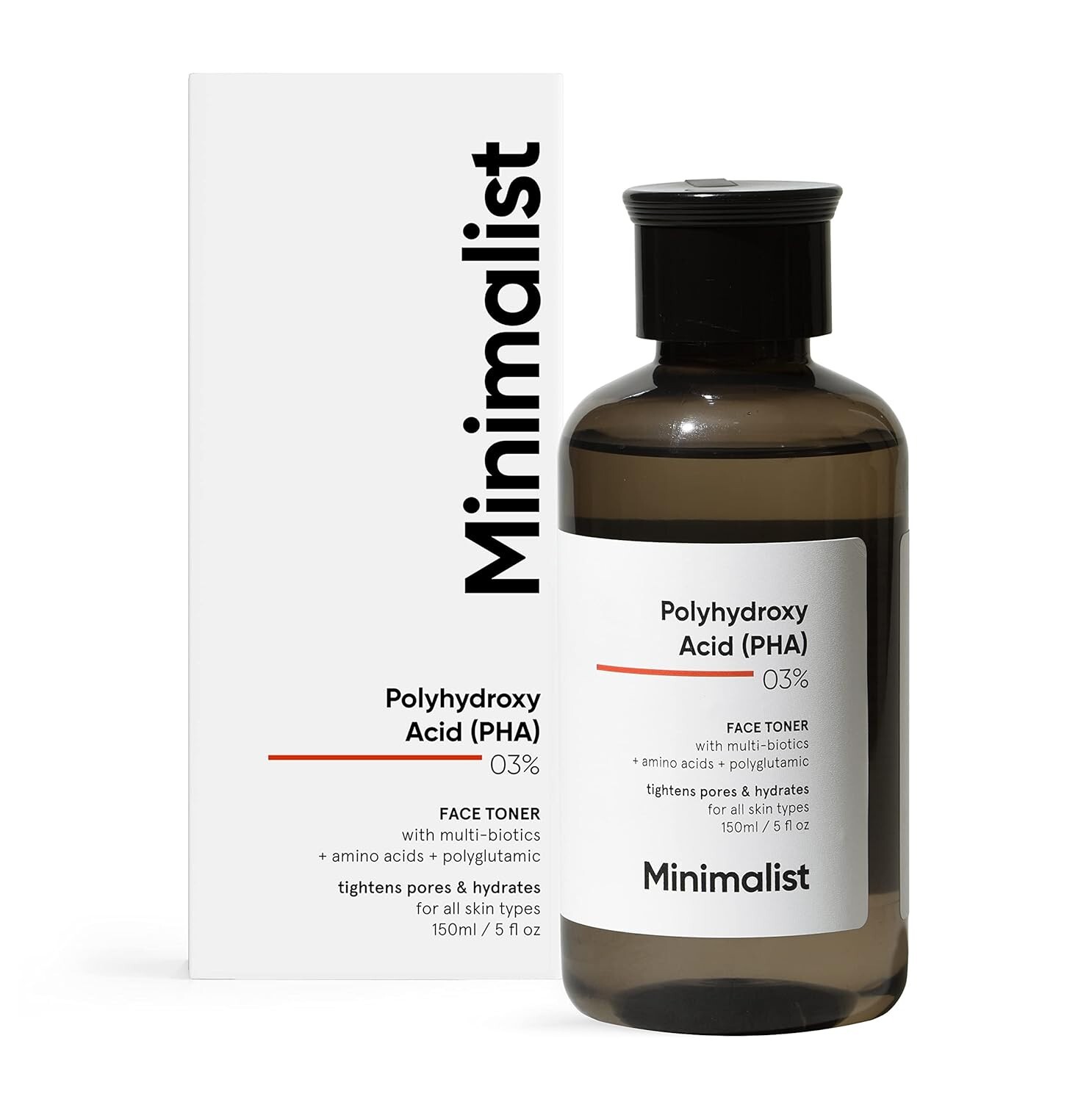 3X Minimalist PHA 3% Alcohol Free Face Toner 150ml Hydrating Face Toner For Glow
