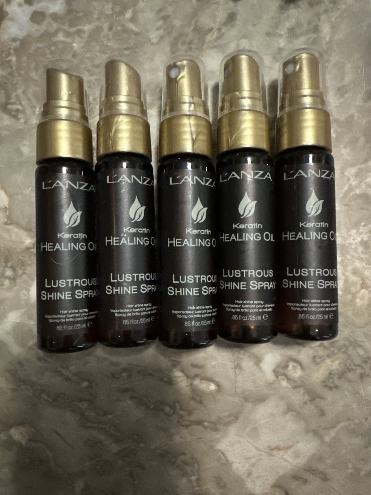 LANZA HEALING OIL LEAVE IN SHINE SPRAY 25ml Per Bottle X5 Bottles = 125ml