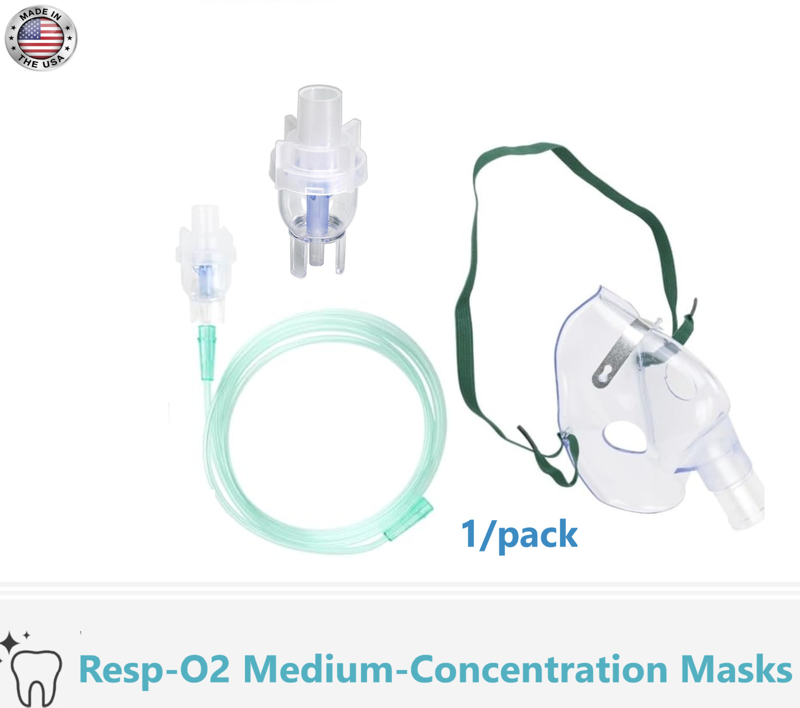 Adult Aerosol Mask 1/Pc with 6cc Cup 7′ Standard Tube Connector Replacement