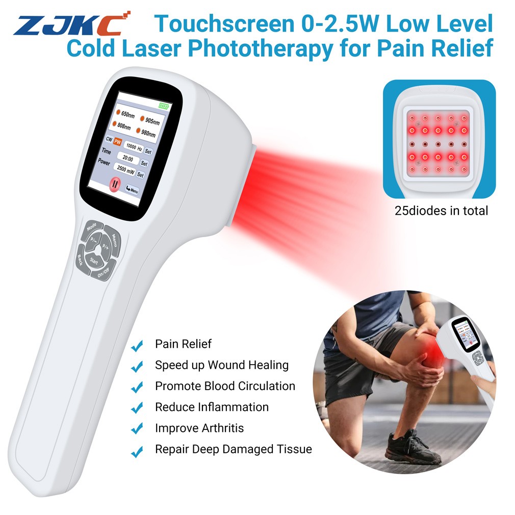 ZJKC 2.5W Low Level Cold Laser Physical Therapy For Pain 650nm+808nm+905nm+980nm