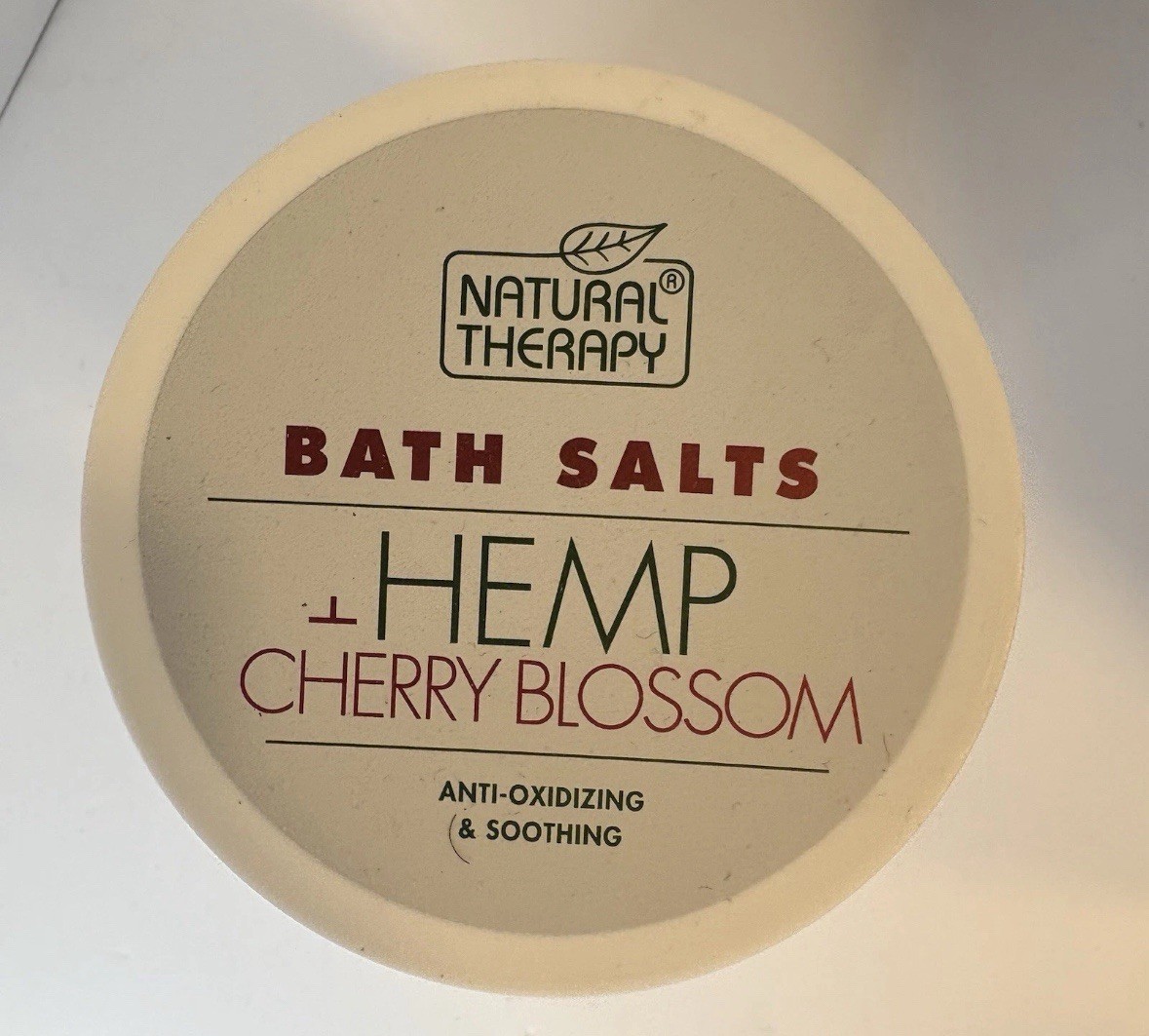 2 Pack Natural Therapy Hemp Cherry Blossom Bath Salts Dead Sea 37oz Each New