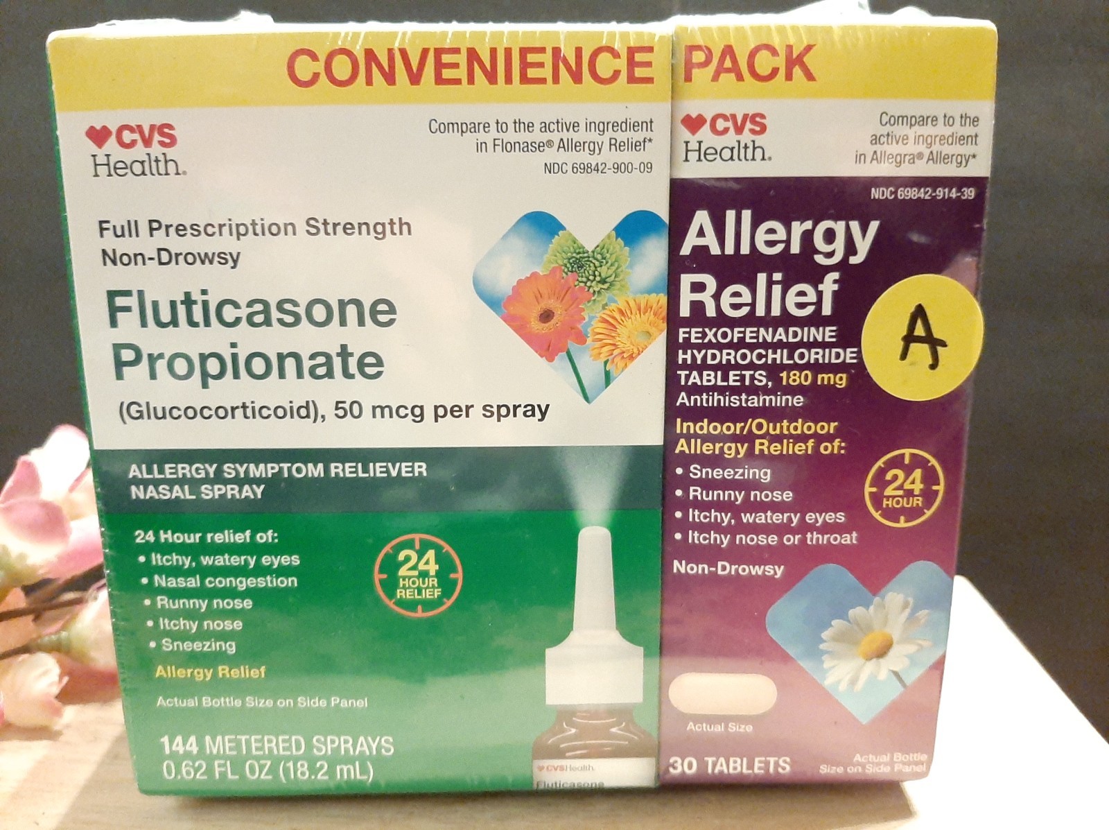 CVS Convenience Pack Fluticasone Propionate 144 Spray & Fexofenadine Tabs 2026