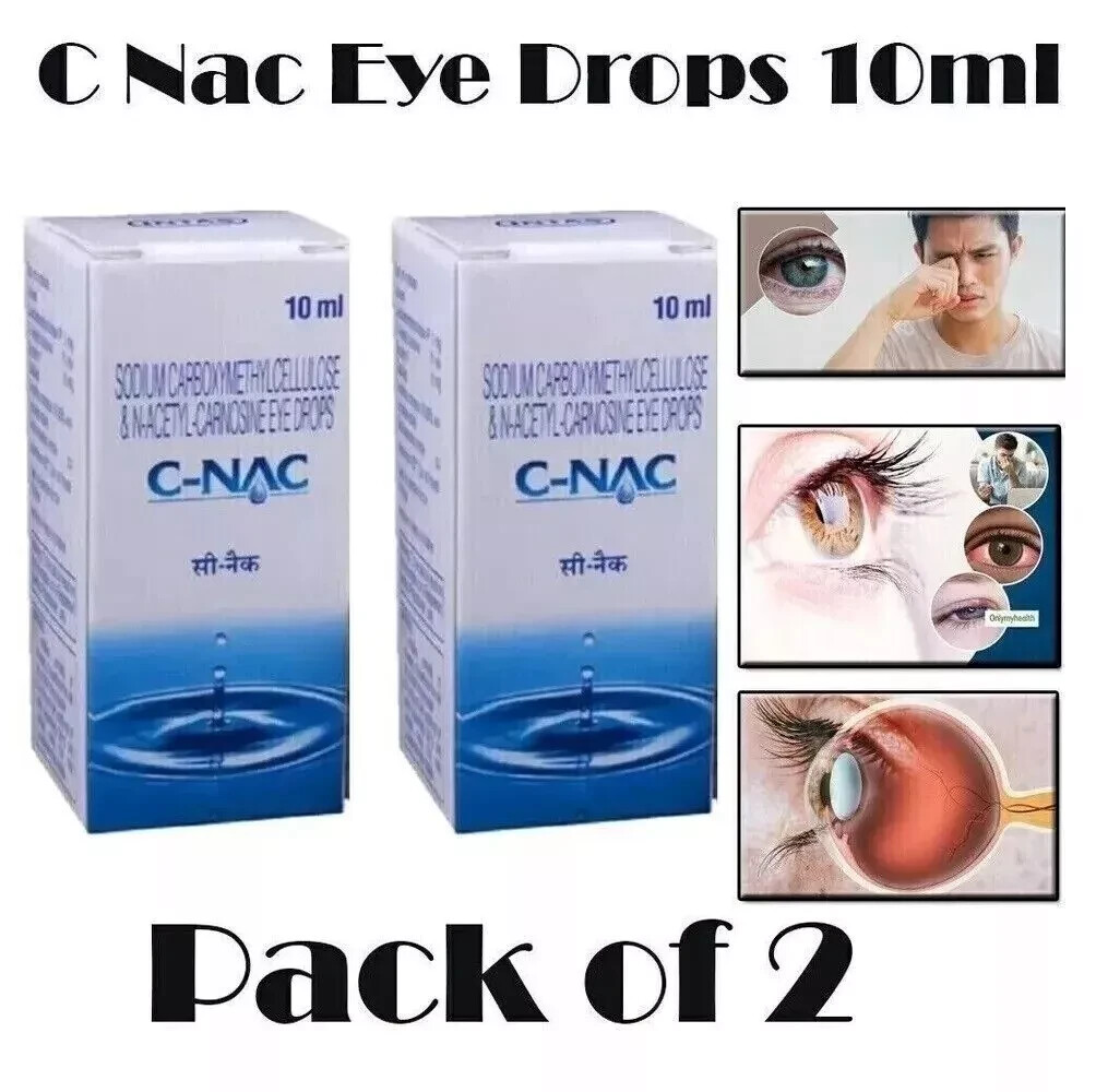 (Pack of 2) C-NAC Eye Drops N-Acetyl-Carnosine Eye Drops 10ml ( Long Exp 2026)