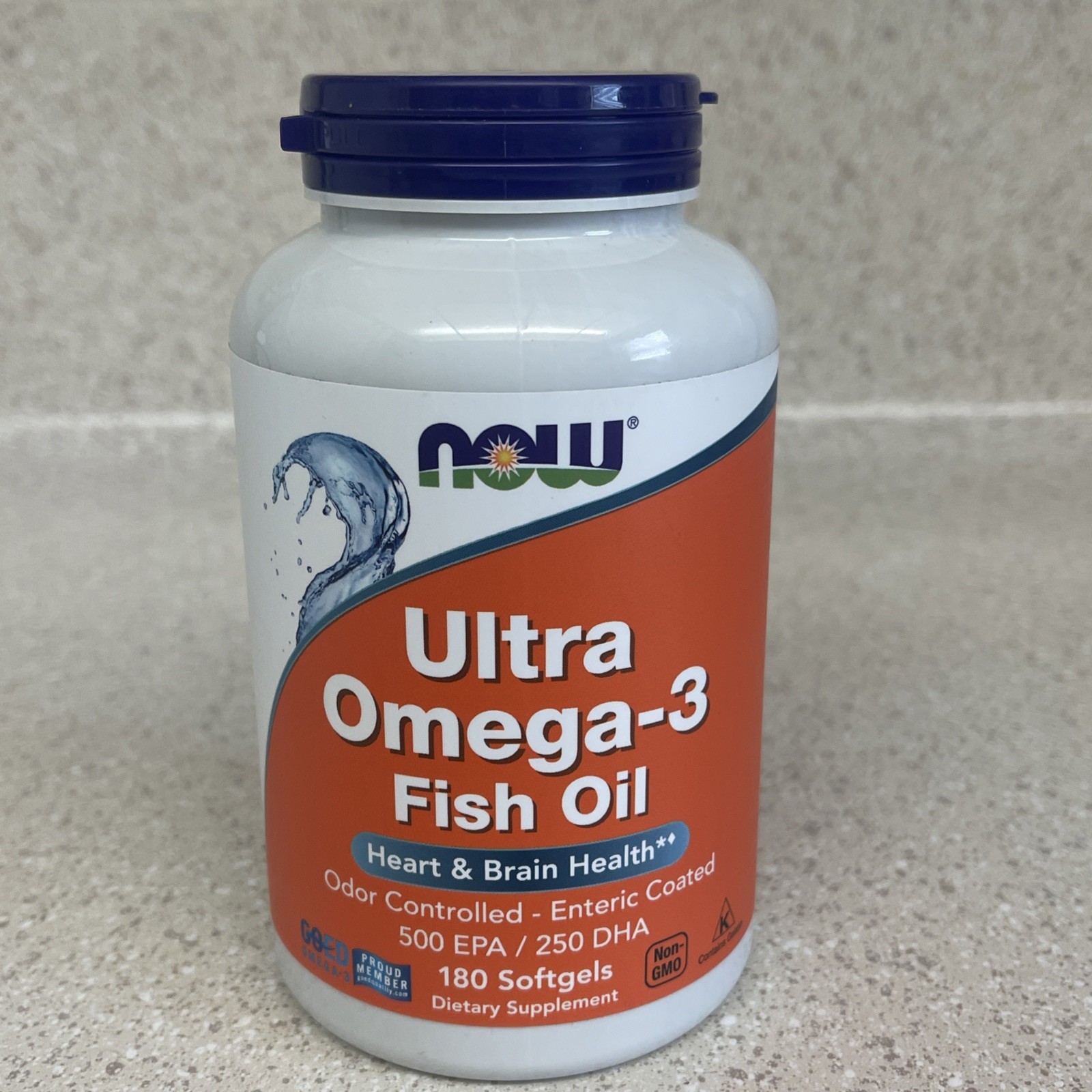 NOW FOODS Ultra Omega-3 Bovine Gelatin 180 Softgels BB 12/29