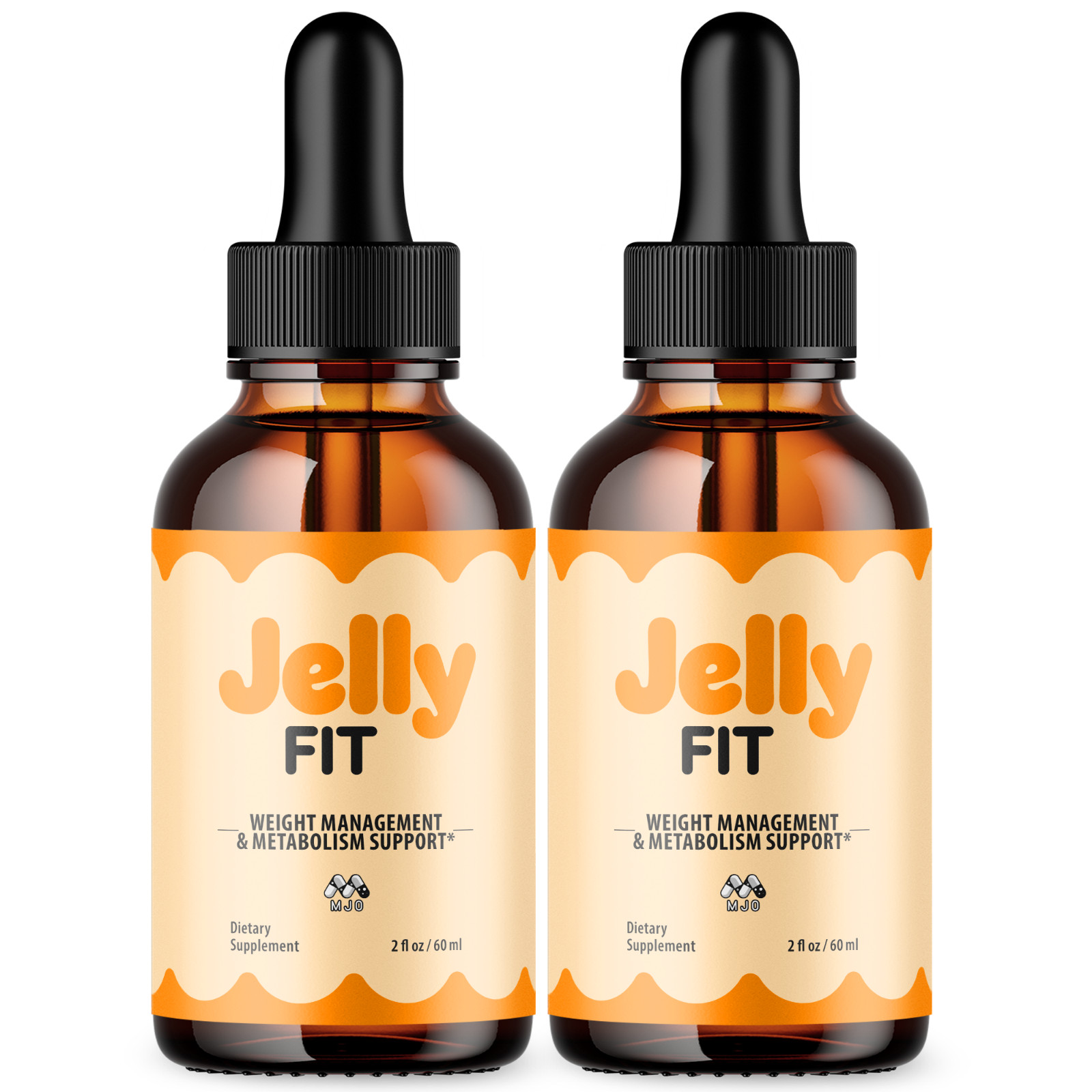 (2 Pack) Jelly Fit Advanced Formula Drops for Fitness & Energy 60 Servings