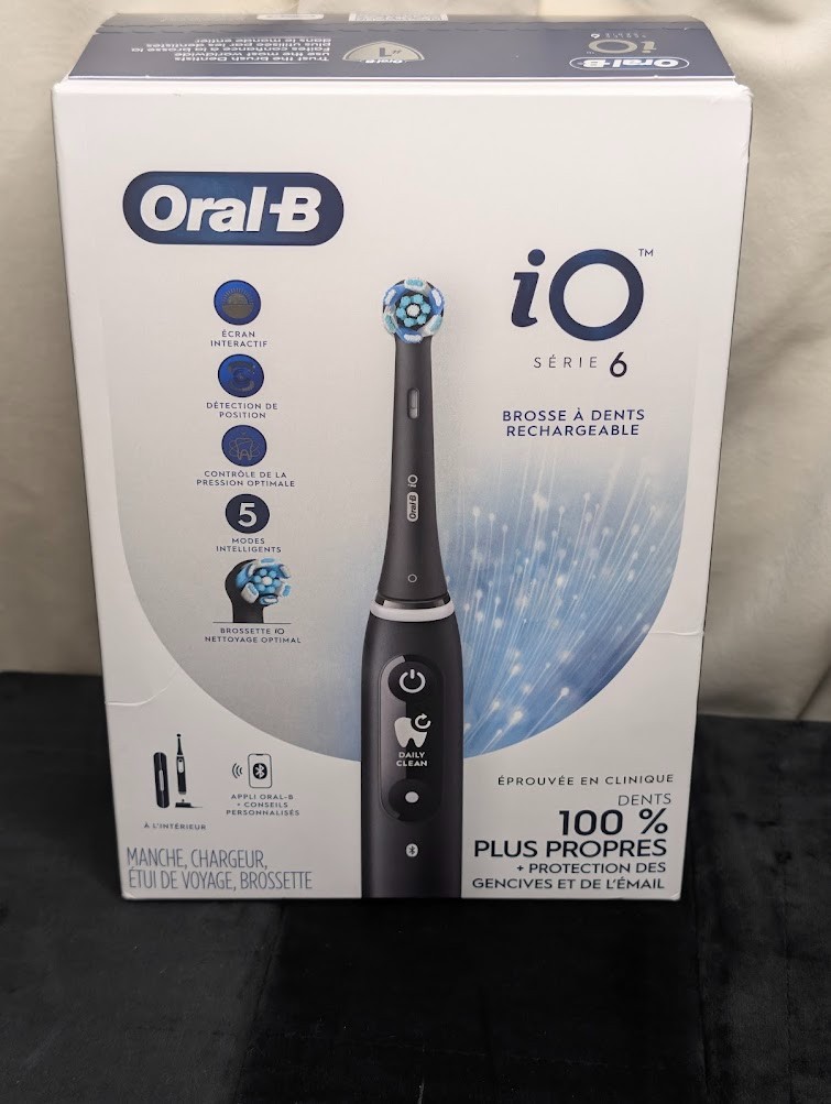 Oral B iO Series 6 Electric Toothbrush Black Rechargeable New Sealed